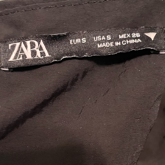 Zara High Waist Wide Leg Silver Buckle Detail Jumpsuit Size‎ S - Picture 8 of 8